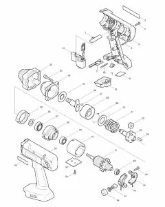 Makita BTW200 Spare Parts List