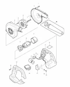 Makita BUB142 Spare Parts List