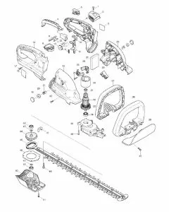 Makita BUH550 Spare Parts List