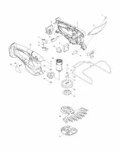 Makita BUM166 Spare Parts List