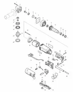 Makita DA3010F Spare Parts List