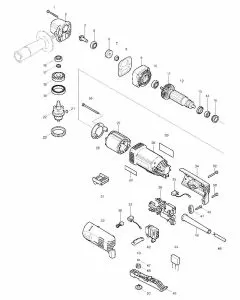 Makita DA3010 Spare Parts List