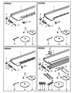 Buy A Dewalt DE6253 Spare part or Replacement part for Your DOVETAIL JIG and Fix Your Machine Today