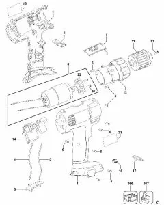 Buy A Dewalt DC750 Spare part or Replacement part for Your CORDLESS DRILL and Fix Your Machine Today