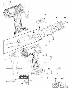 Buy A Dewalt DC733C Spare part or Replacement part for Your C'LESS DRILL/DRIVER and Fix Your Machine Today