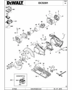 Buy A Dewalt DCS391 Spare part or Replacement part for Your CORDLESS CIRCULAR SAW and Fix Your Machine Today