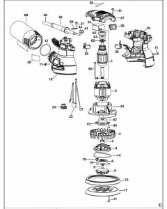 Buy A Dewalt DWE6423 Spare part or Replacement part for Your RANDOM ORBITAL SANDER and Fix Your Machine Today