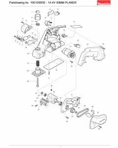 Buy A Makita 1051DWDE  Spare part or Replacement part for Your Planer and Fix Your Machine Today