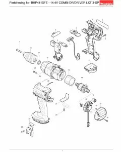 Buy A Makita BHP441SFE  Spare part or Replacement part for Your Combi Drill and Fix Your Machine Today