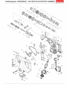 Buy A Makita BHR200SJE  Spare part or Replacement part for Your Hammer and Fix Your Machine Today