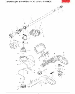 Buy A Makita BUR141SH  Spare part or Replacement part for Your Line Trimmer and Fix Your Machine Today