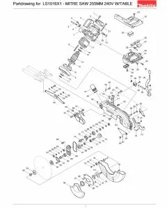 Buy A Makita LS1016X1  Spare part or Replacement part for Your Mitre Saw and Fix Your Machine Today