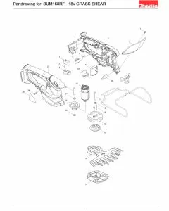 Buy A Makita BUM168RF  Spare part or Replacement part for Your Grass Shears and Fix Your Machine Today