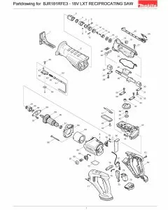 Buy A Makita BJR1813  Spare part or Replacement part for Your Sabre Saw and Fix Your Machine Today