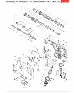 Buy A Makita BHR200SF  Spare part or Replacement part for Your Hammer Drill and Fix Your Machine Today