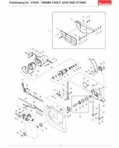 Buy A Makita 2704X  Spare part or Replacement part for Your Tablesaw and Fix Your Machine Today