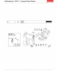 Buy A Makita HW111  Spare part or Replacement part for Your Powerwasher and Fix Your Machine Today