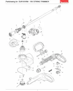 Buy A Makita DUR181RM  Spare part or Replacement part for Your Line Trimmer and Fix Your Machine Today