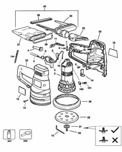 Buy A Black & Decker BD190  Spare part or Replacement part for Your Random Orbit Sanders and Fix Your Machine Today