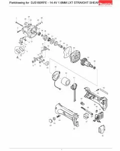 Buy A Makita DJS160  Spare part or Replacement part for Your Metal Shear and Fix Your Machine Today