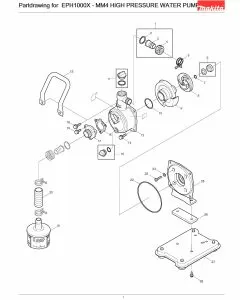 Buy A Makita EPH1000X  Spare part or Replacement part for Your Water Pump and Fix Your Machine Today