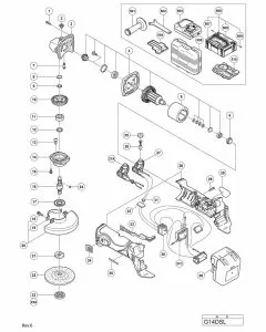 Buy A Hitachi G14DSL Spare part or Replacement part for Your CORDLESS DISC GRINDER and Fix Your Machine Today