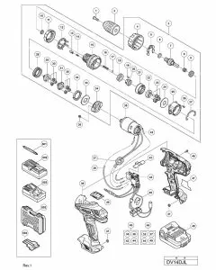 Buy A Hitachi DV14DJL Spare part or Replacement part for Your CORDLESS IMPACT DRIVER DRILL and Fix Your Machine Today