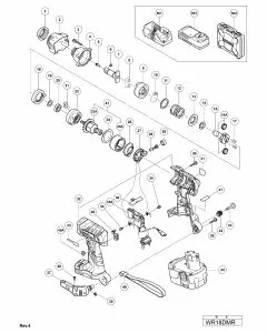 Buy A Hitachi WR18DMR Spare part or Replacement part for Your CORDLESS IMPACT WRENCH and Fix Your Machine Today