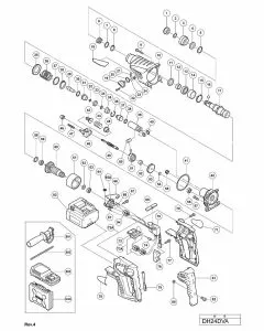 Buy A Hitachi DH24DVA Spare part or Replacement part for Your CORDLESS ROTARY HAMMER and Fix Your Machine Today