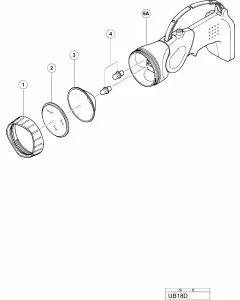 Buy A Hitachi UB18D Spare part or Replacement part for Your 18V CORDLESS TORCHLIGHT and Fix Your Machine Today