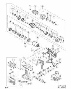 Buy A Hitachi DV14DCL Spare part or Replacement part for Your CORDLESS IMPACT DRIVER DRILL and Fix Your Machine Today