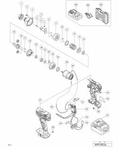 Buy A Hitachi WR18DJL Spare part or Replacement part for Your CORDLESS IMPACT WRENCH and Fix Your Machine Today