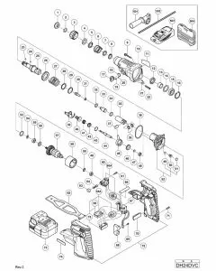 Buy A Hitachi DH24DVC Spare part or Replacement part for Your CORDLESS ROTARY HAMMER and Fix Your Machine Today