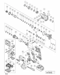 Buy A Hitachi DH18DSL Spare part or Replacement part for Your CORDLESS ROTARY HAMMER and Fix Your Machine Today