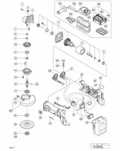 Buy A Hitachi G18DSL Spare part or Replacement part for Your CORDLESS DISC GRINDER and Fix Your Machine Today