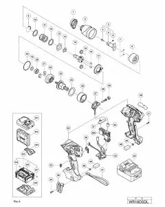 Buy A Hitachi WR18DSDL Spare part or Replacement part for Your CORDLESS IMPACT WRENCH and Fix Your Machine Today