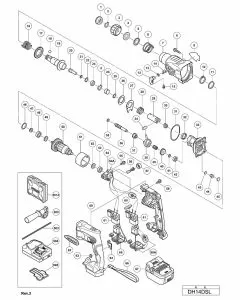 Buy A Hitachi DH14DSL Spare part or Replacement part for Your CORDLESS ROTARY HAMMER and Fix Your Machine Today