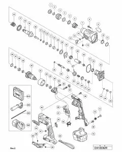 Buy A Hitachi DH18DMR Spare part or Replacement part for Your CORDLESS ROTARY HAMMER and Fix Your Machine Today