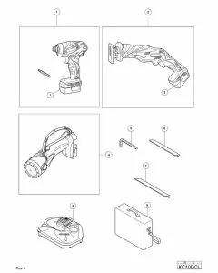 Buy A Hitachi KC10DCL Spare part or Replacement part for Your CORDLESS COMBO KIT and Fix Your Machine Today