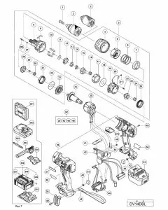 Buy A Hitachi DV14DBL Spare part or Replacement part for Your CORDLESS IMPACT DRIVER DRILL and Fix Your Machine Today