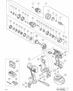 Buy A Hitachi DV14DBEL Spare part or Replacement part for Your CORDLESS IMPACT DRIVER DRILL and Fix Your Machine Today