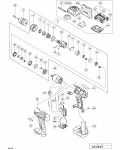 Buy A Hitachi DS10DFL Spare part or Replacement part for Your CORDLESS DRIVER DRILL and Fix Your Machine Today