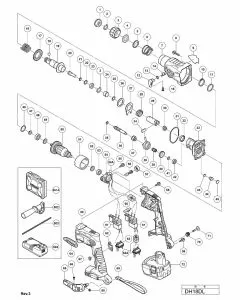 Buy A Hitachi DH18DL Spare part or Replacement part for Your CORDLESS ROTARY HAMMER and Fix Your Machine Today