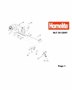 Homelite HLT26CDSY Spare Parts List Type: 5134000027