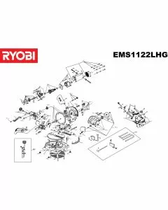 Ryobi EMS1122LHG210MM Spare Parts List Serial No: 5133000693