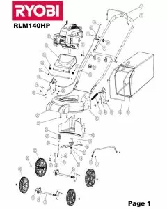 Buy A Ryobi RLM140HP Spare part or Replacement part for Your 140cc Lawnmower and Fix Your Machine Today