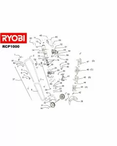 Ryobi RCP1000 Spare Parts List Serial No: 5133000181