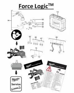 Buy A Milwaukee M18 HCC75R502C2 Spare part or Replacement part for Your Underground. Cable Cutter and Fix Your Machine Today