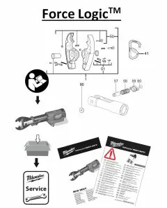 Buy A Milwaukee M18 HUCT202B Spare part or Replacement part for Your Utility W-Die Crimper and Fix Your Machine Today