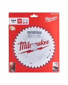 Milwaukee 184mm x 30mm 40T Wood Cutting Circular Saw Blade 4932471298 